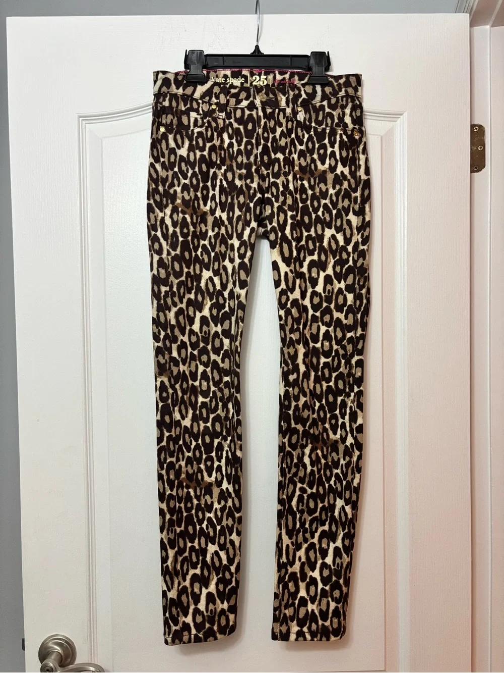 NEVER WORN kate spade Leopard Print Skinny Jeans - Brown & Black